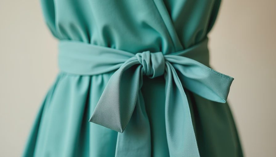 Visual context for wrap dress styling