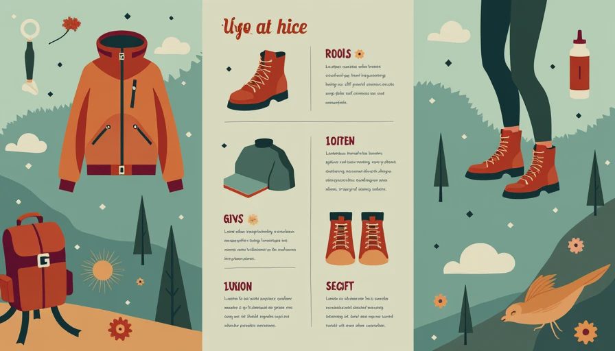 Illustration for hiking outfits women
