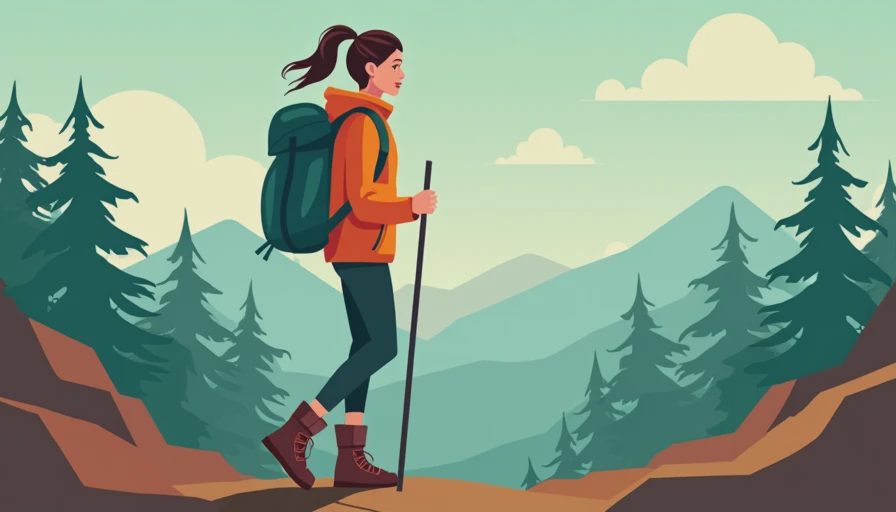 Visual context for hiking outfits women