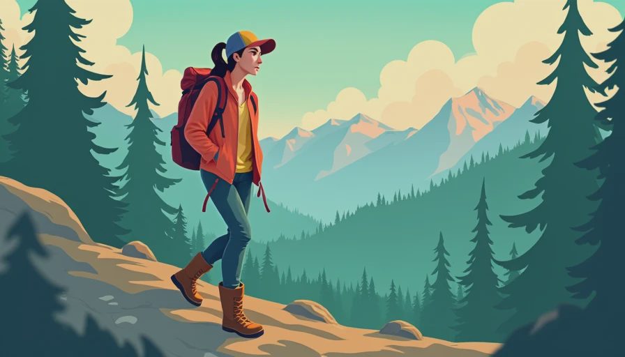 Visual context for travel outfits for hiking