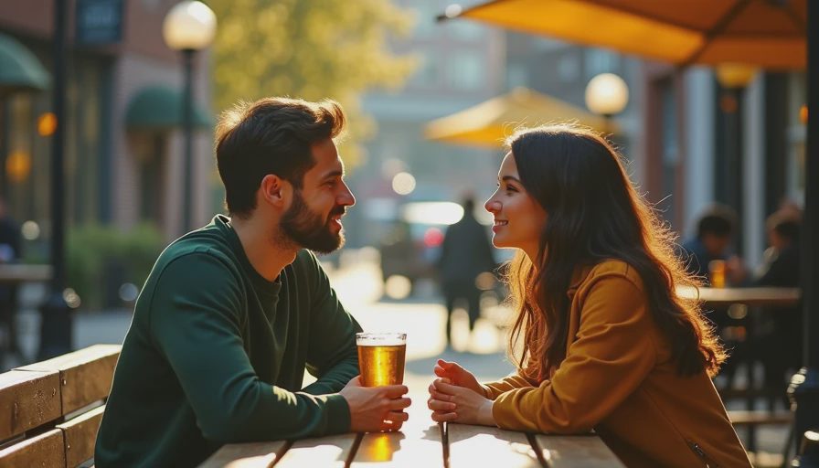 Visual context for brewery date outfits
