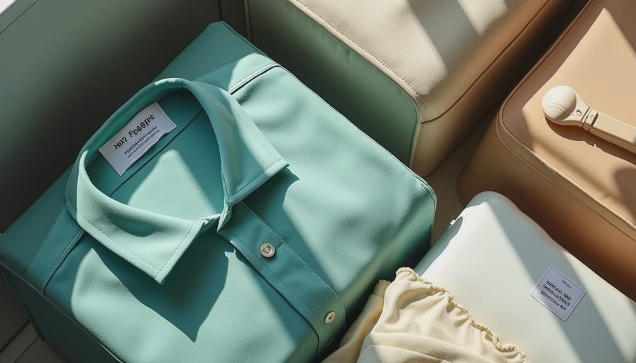 Visual context for wrinkle free travel clothes